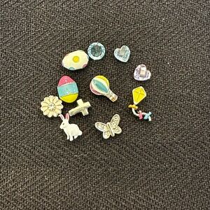 Colorful Enamel and Crystal spring charms